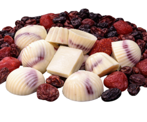 White Chocolate Hazelnut Fillings with Guava Centre