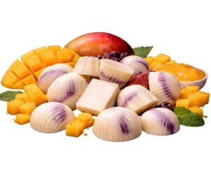 White Chocolate Hazelnut Fillings with Mango