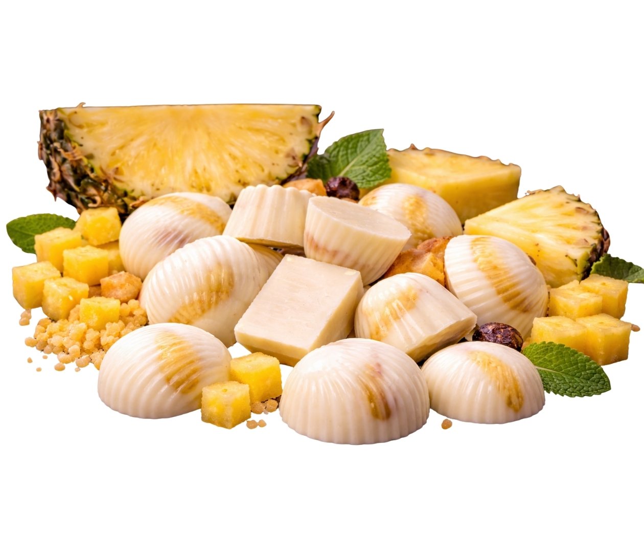 White Chocolate Hazelnut Fillings with Pineapple